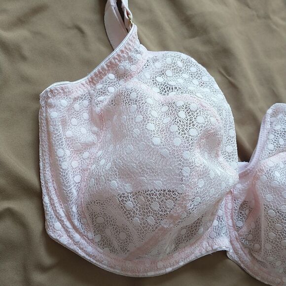 FREYA AA5201 Starlight Side Support Bra 32I Pink Lace Sheer Underwired Bow - Picture 2 of 7